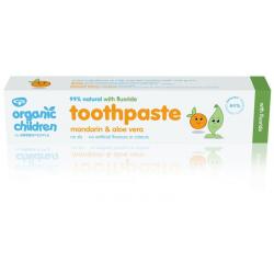 Organic children mandarin toothpaste with fluoride
